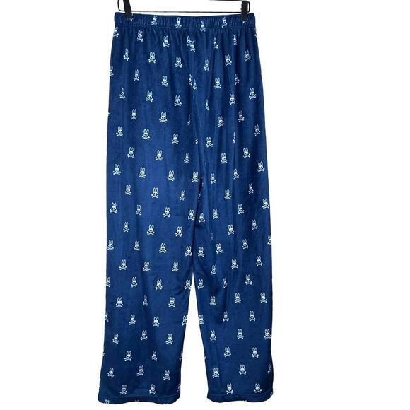 Psycho Bunny Men’s Logo Print Pajama/Lounging Pants Navy Blue Size Medium - Picture 2 of 7